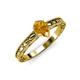 3 - Rachel Classic 7x5 mm Pear Shape Citrine Solitaire Engagement Ring 