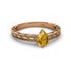 2 - Rachel Classic 7x5 mm Pear Shape Citrine Solitaire Engagement Ring 