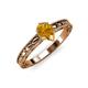 3 - Rachel Classic 7x5 mm Pear Shape Citrine Solitaire Engagement Ring 