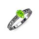 3 - Rachel Classic 7x5 mm Pear Shape Peridot Solitaire Engagement Ring 