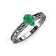 3 - Rachel Classic 7x5 mm Pear Shape Emerald Solitaire Engagement Ring 