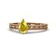 1 - Rachel Classic 7x5 mm Pear Shape Yellow Sapphire Solitaire Engagement Ring 
