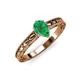 3 - Rachel Classic 7x5 mm Pear Shape Emerald Solitaire Engagement Ring 