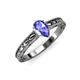 3 - Rachel Classic 7x5 mm Pear Shape Tanzanite Solitaire Engagement Ring 