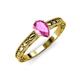 3 - Rachel Classic 7x5 mm Pear Shape Pink Sapphire Solitaire Engagement Ring 