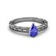 2 - Rachel Classic 7x5 mm Pear Shape Tanzanite Solitaire Engagement Ring 
