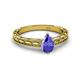 2 - Rachel Classic 7x5 mm Pear Shape Tanzanite Solitaire Engagement Ring 