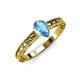 3 - Rachel Classic 7x5 mm Pear Shape Blue Topaz Solitaire Engagement Ring 
