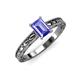 3 - Rachel Classic 7x5 mm Emerald Shape Tanzanite Solitaire Engagement Ring 