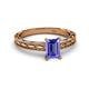 2 - Rachel Classic 7x5 mm Emerald Shape Tanzanite Solitaire Engagement Ring 