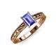 3 - Rachel Classic 7x5 mm Emerald Shape Tanzanite Solitaire Engagement Ring 