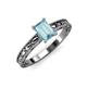3 - Rachel Classic 7x5 mm Emerald Shape Aquamarine Solitaire Engagement Ring 