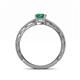 4 - Rachel Classic 7x5 mm Emerald Shape Emerald Solitaire Engagement Ring 