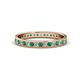 1 - Livia 1.70 mm Emerald and Diamond Eternity Band 