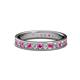1 - Livia 2.00 mm Pink Sapphire and Diamond Eternity Band 