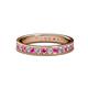 1 - Livia 2.00 mm Pink Sapphire and Diamond Eternity Band 