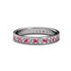 1 - Livia 2.00 mm Pink Tourmaline and Diamond Eternity Band 