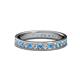 1 - Livia 2.00 mm Blue Topaz and Diamond Eternity Band 