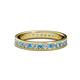 1 - Livia 2.00 mm Blue Topaz and Diamond Eternity Band 