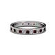 1 - Livia 2.00 mm Red Garnet and Diamond Eternity Band 