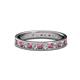 1 - Livia 2.00 mm Rhodolite Garnet and Diamond Eternity Band 
