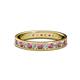 1 - Livia 2.00 mm Rhodolite Garnet and Diamond Eternity Band 