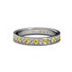 1 - Livia 2.00 mm Yellow Sapphire and Diamond Eternity Band 