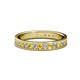 1 - Livia 2.00 mm Yellow Sapphire and Diamond Eternity Band 