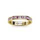 2 - Livia 2.00 mm Amethyst and Diamond Eternity Band 
