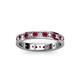 2 - Livia 2.00 mm Ruby and Diamond Eternity Band 