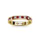 2 - Livia 2.00 mm Ruby and Diamond Eternity Band 