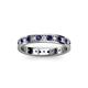 2 - Livia 2.00 mm Blue Sapphire and Diamond Eternity Band 