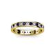 2 - Livia 2.00 mm Blue Sapphire and Diamond Eternity Band 