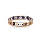2 - Livia 2.00 mm Blue Sapphire and Diamond Eternity Band 