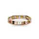 2 - Livia 2.00 mm Citrine and Diamond Eternity Band 