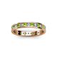2 - Livia 2.00 mm Peridot and Diamond Eternity Band 
