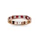 2 - Livia 2.00 mm Ruby and Diamond Eternity Band 