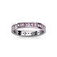 2 - Livia 2.00 mm Pink Sapphire and Diamond Eternity Band 
