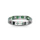 2 - Livia 2.00 mm Green Garnet and Diamond Eternity Band 