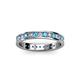 2 - Livia 2.00 mm Blue Topaz and Diamond Eternity Band 