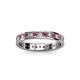 2 - Livia 2.00 mm Rhodolite Garnet and Diamond Eternity Band 
