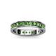 3 - Livia 2.40 mm Green Garnet Eternity Band 