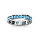 3 - Livia 2.40 mm Blue Topaz Eternity Band 