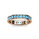 3 - Livia 2.40 mm Blue Topaz Eternity Band 