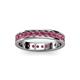 3 - Livia 2.40 mm Rhodolite Garnet Eternity Band 