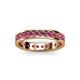 3 - Livia 2.40 mm Rhodolite Garnet Eternity Band 