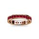 3 - Livia 2.40 mm Ruby Eternity Band 