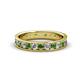 1 - Livia 2.40 mm Green Garnet and Diamond Eternity Band 