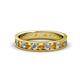 1 - Livia 2.40 mm Citrine and Diamond Eternity Band 