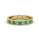 1 - Livia 2.40 mm Emerald and Diamond Eternity Band 